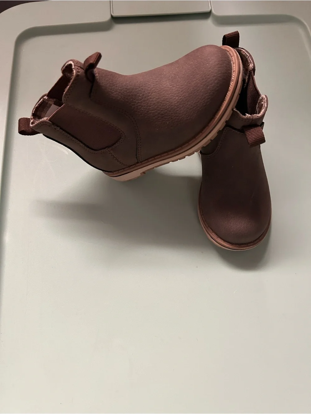 Eddie Bauer Brown Ankle slip on kids Boots size 7